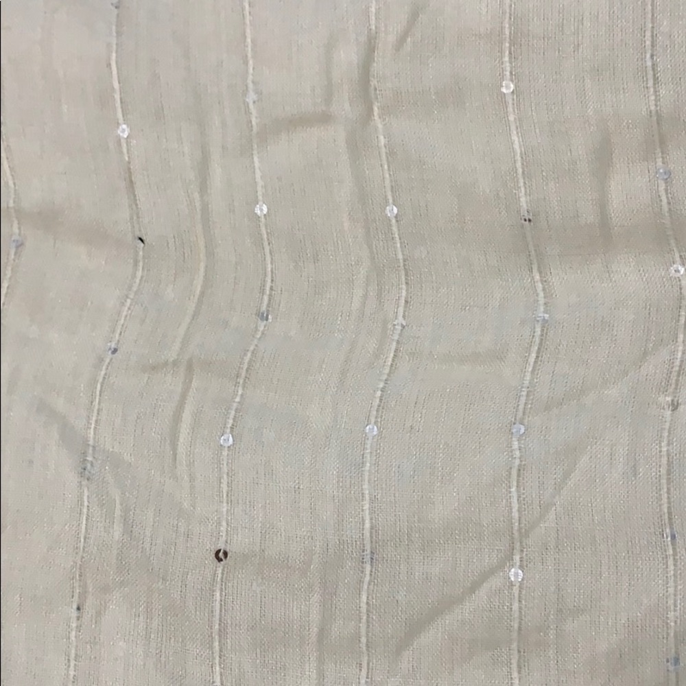 Sequined cream scarf from Ann Taylor